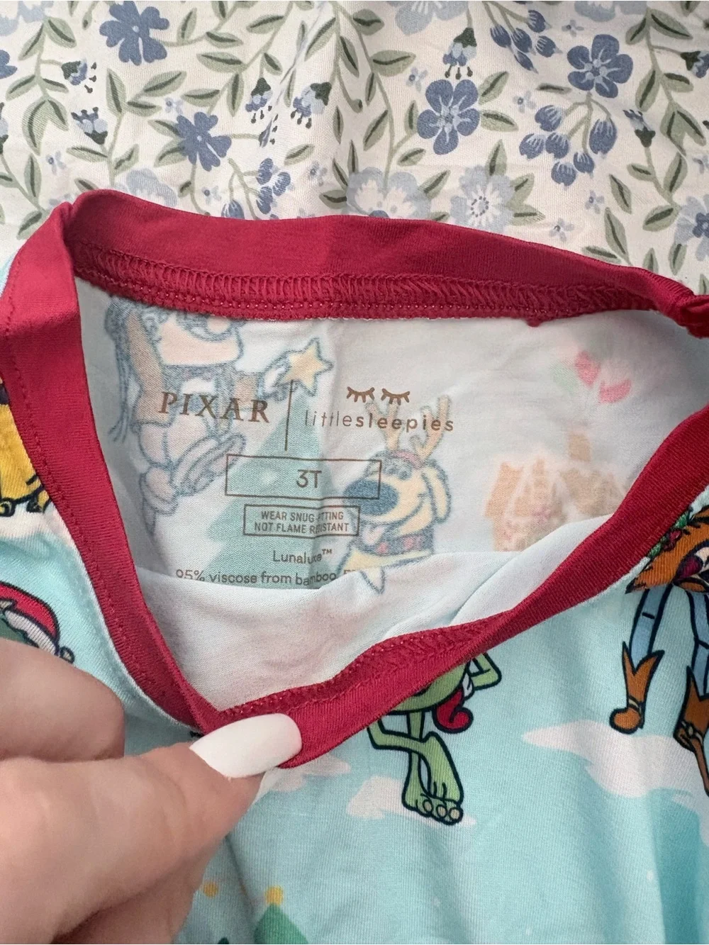 Little Sleepies Pixar & Disney Christmas village pajama set size 3T NWT